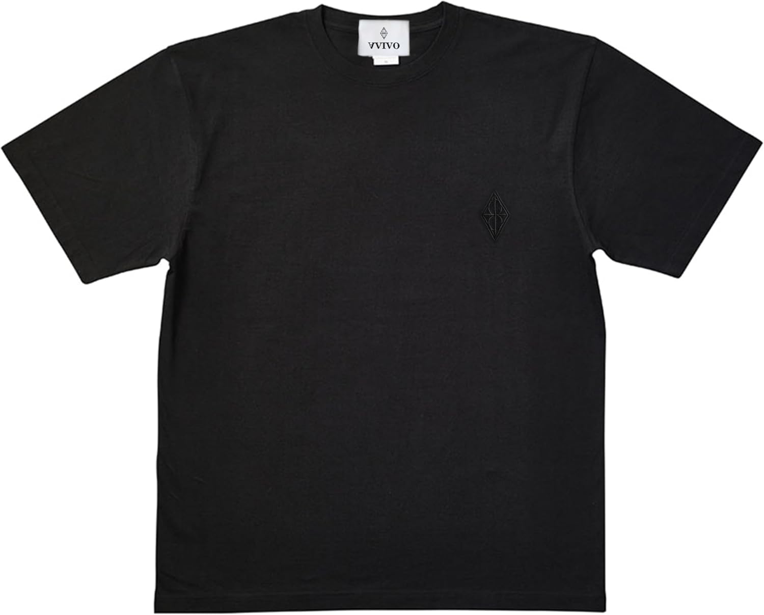 ダンスウィズドラゴン 長袖ハイネックシャツ 黒×グレー 袖ロゴ